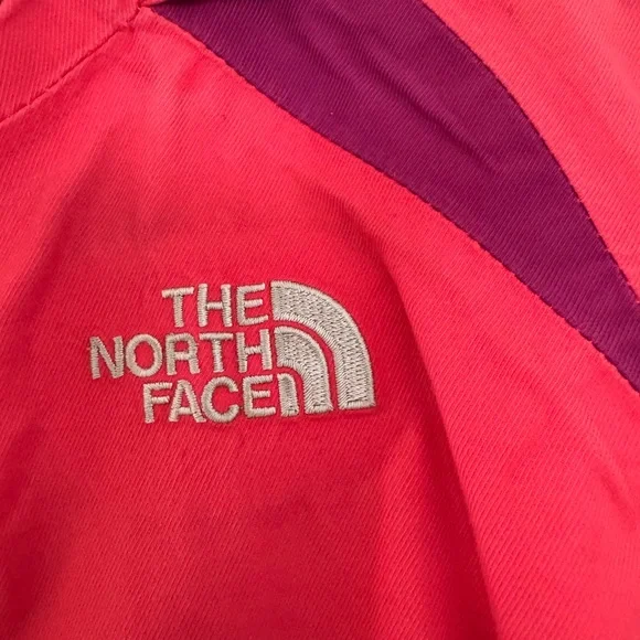 The North Face Kids' Hooded Rain Jacket with Plum Accents - Picture 2 of 4
